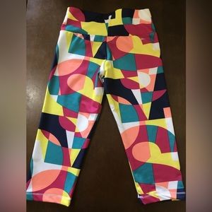 Adidas Climalite 3/4 Legging Colorblock - Youth Size Small (UK 9-10Y)